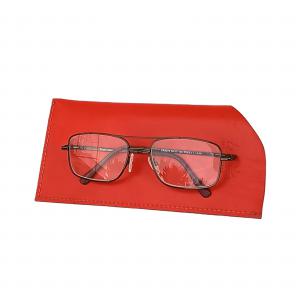 Téglavörös bőr szemüvegtok Oculos 029 M
