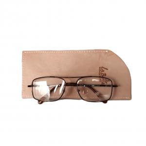 Vintage rózsaszín bőr szemüvegtok Oculos 011 M