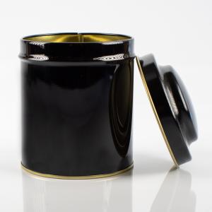 Teásdoboz kerek fekete 125 g