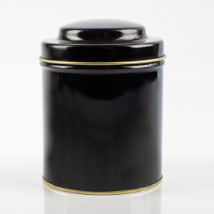 Teásdoboz kerek fekete 125 g