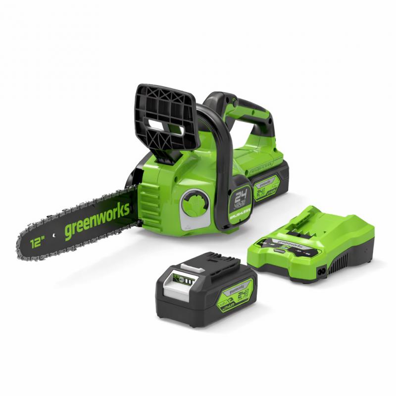 Greenworks GD24CS30K4 24 v akkumulátoros láncfűrész ( akkumulátorral és töltővel )