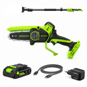 Greenworks CS1032G akkumulátoros mini láncfűrész ( készlet )