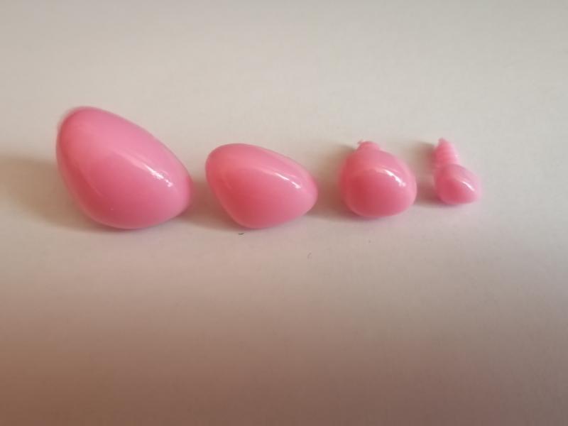Biztonsági maci orr, rózsaszín ,  10 mm