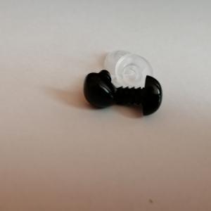 Biztonsági maci  orr , fekete , 12 mm