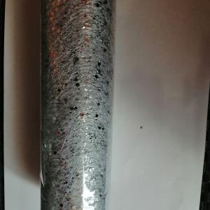 Dekorációs tüll glitterekkel 20cm széles - ezüst