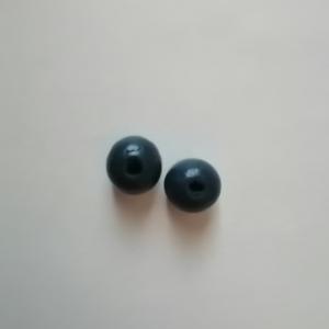 Fa gyöngy 10mm - Szürkés kék