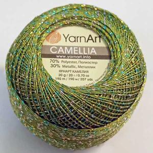 YarnArt Camellia - arany - türkiz - 3712
