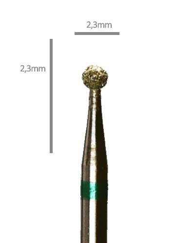Aphro Nails Pro-line gyémánt műköröm csiszoló fréz gömb 2,3mm