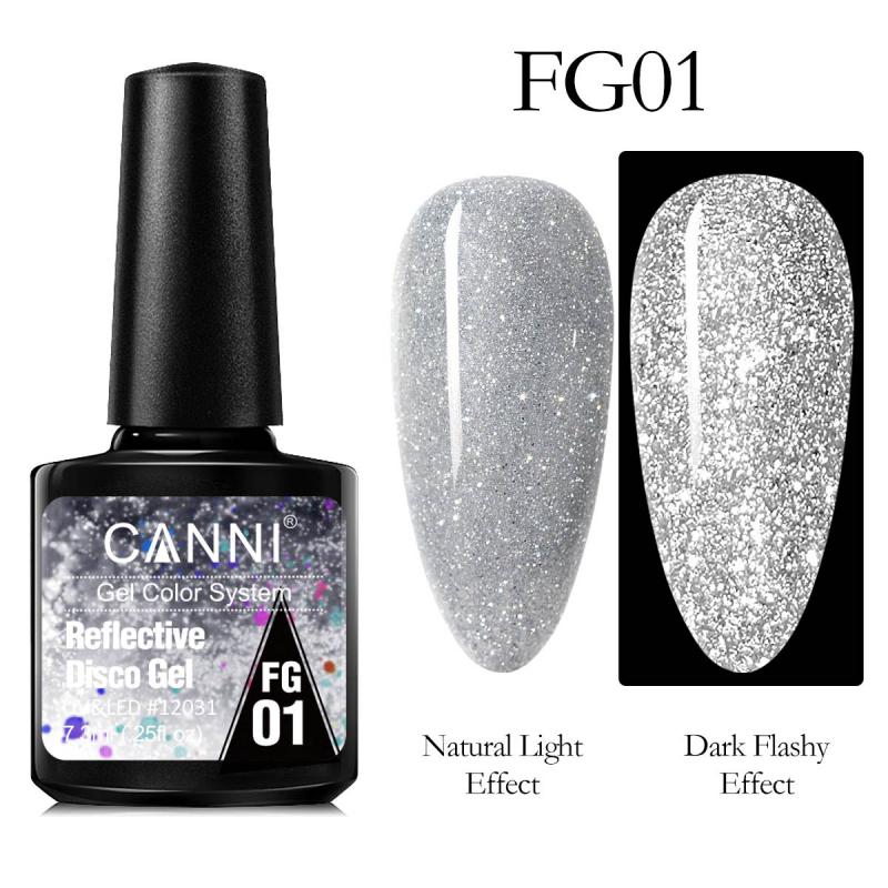 CANNI UV/LED Reflective Disco gél lakk 7.3 ml - FG01