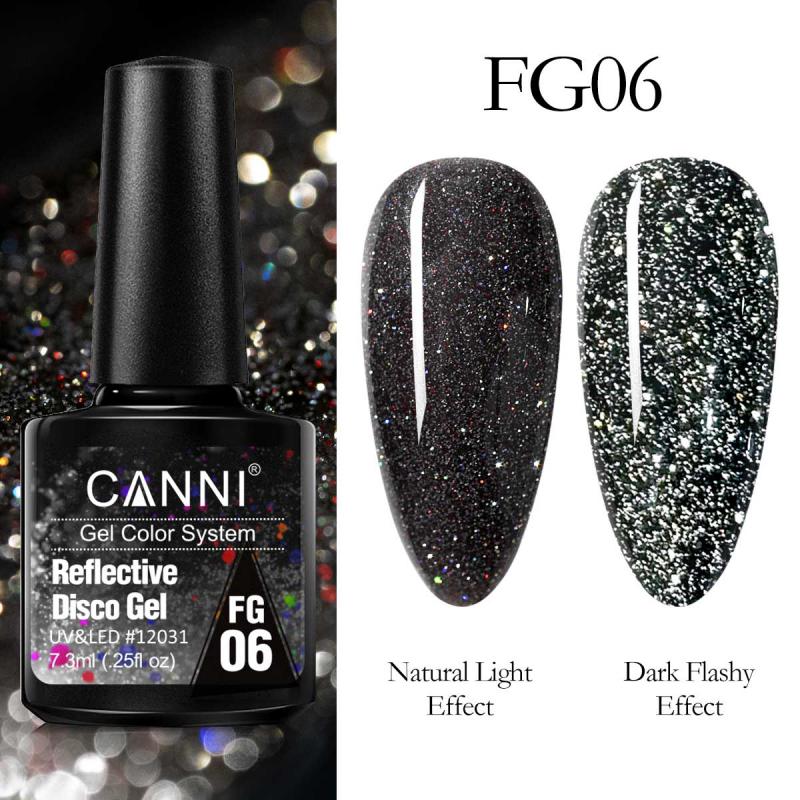 CANNI UV/LED Reflective Disco gél lakk 7.3 ml - FG06