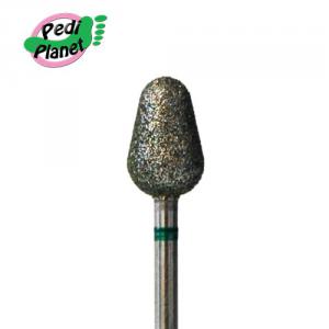 Pedi Planet gyémánt fréz közepes buzogány (durva- zöld) (pp5737)