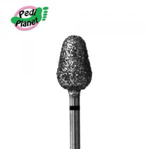 Pedi Planet gyémánt fréz közepes buzogány (extra durva- fekete) (pp5736)