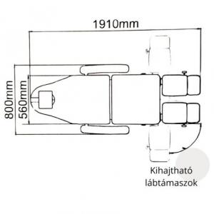 Pedikűrös kezelőszék, 3 motoros PEDOK