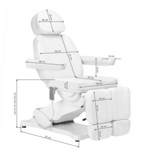 Pedikűrszék 3 motoros oldalra kihajtható lábtartókkal