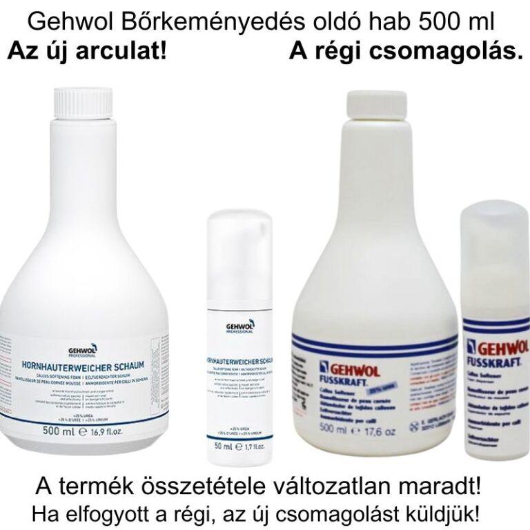 Gehwol Fusskraft Lábápoló bőrkeményedés puhító HAB, utántöltő 500ml