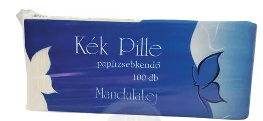 Kék Pille papírzsebkendő 3rét. 100db Mandulatej