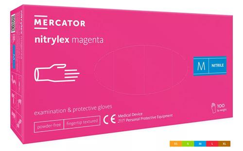 Mercator Nitrylex nitril kesztyű MAGENTA 100db Többfajta méretben