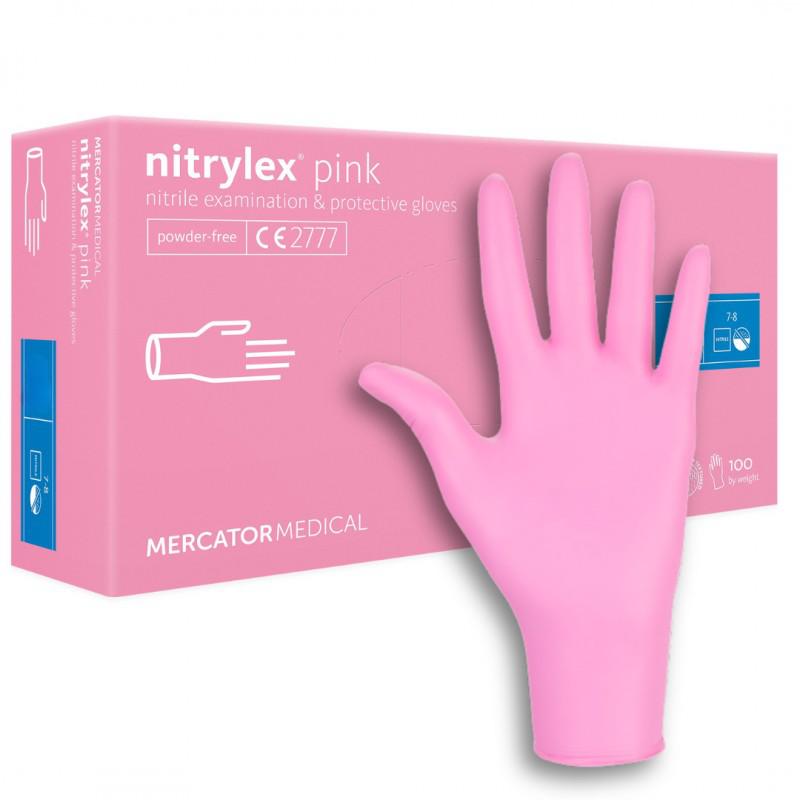 Mercator Nitrylex nitril kesztyű VILÁGOS RÓZSASZÍN 100db Többfajta méretben