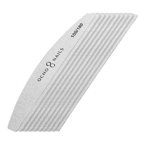Ocho Nails félhold körömreszelő slim 100/180 - 10 db/csomag (150154)