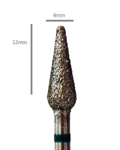 Pedi Planet gyémánt fréz csepp zöld (durva) (pp5859)