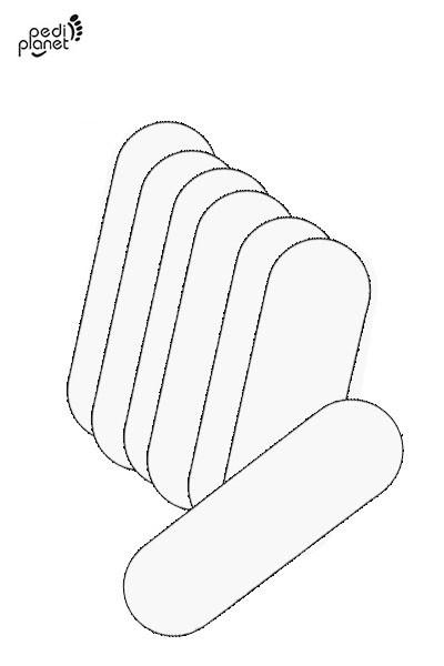 Pedi Planet sarokreszelő lap fehér "180" (20db) FÉM nyelű sarokreszelőhöz