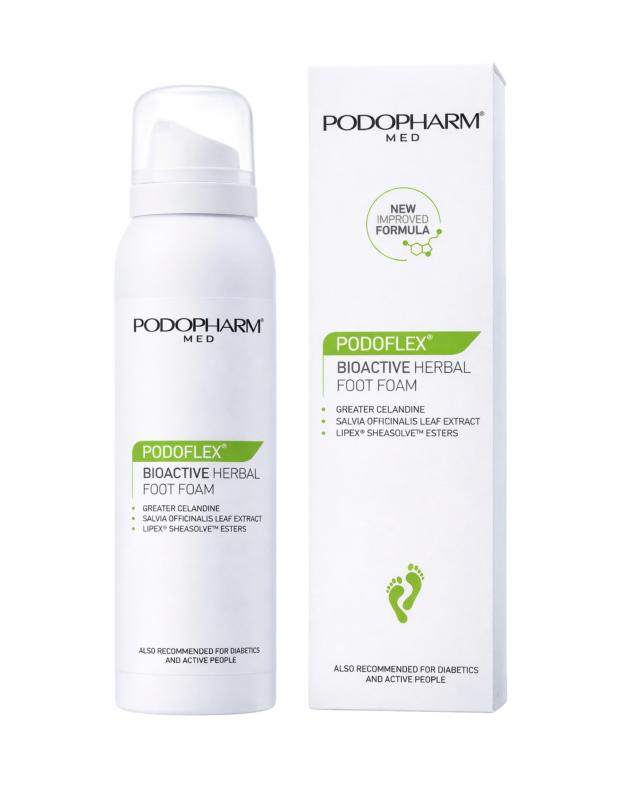PODOFLEX® Bioaktív gyógynövényes lábhab 125ml (vírusos szemölcs kezelése)