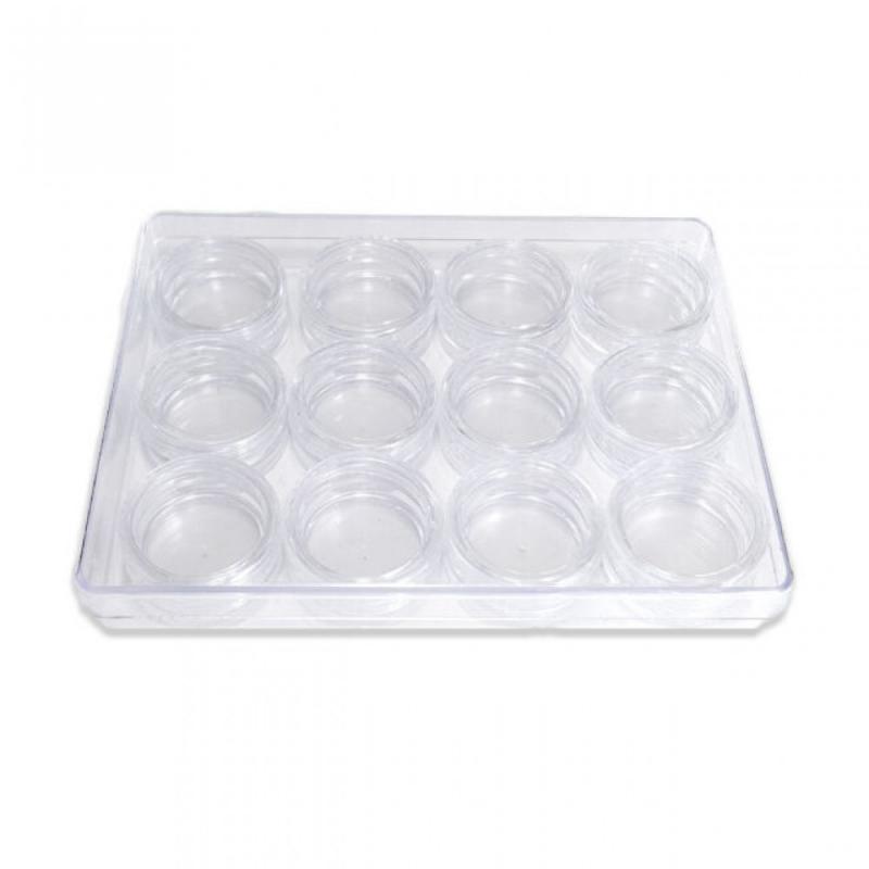 Tégely, átlátszó 10ml 12db/csomag