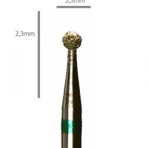 Aphro Nails Pro-line gyémánt műköröm csiszoló fréz gömb 2,3mm (AN5712)