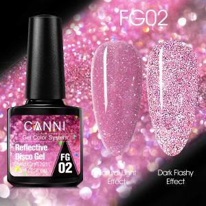 CANNI UV/LED Reflective Disco gél lakk 7.3 ml - FG02