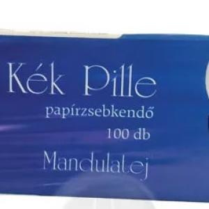 Kék Pille papírzsebkendő 3rét. 100db Mandulatej