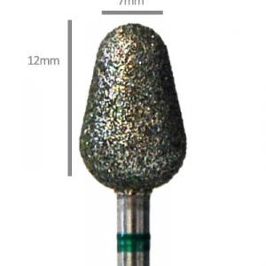 Pedi Planet gyémánt fréz közepes buzogány (durva- zöld) (pp5737)