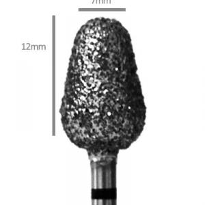 Pedi Planet gyémánt fréz közepes buzogány (extra durva- fekete) (pp5736)