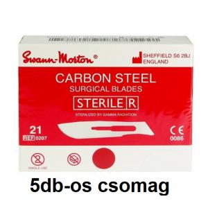 Swann Morton steril szikepenge 21-es méret (5x100db) 5 DB-OS CSOMAG