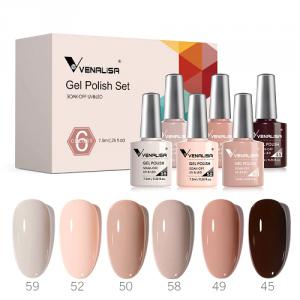 Venalisa 6 db-os UV/LED Gél lakk szett - Nude Brown 01'