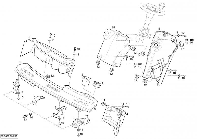 03/09A FRONT CONSOLE H2X392W01967 |=>