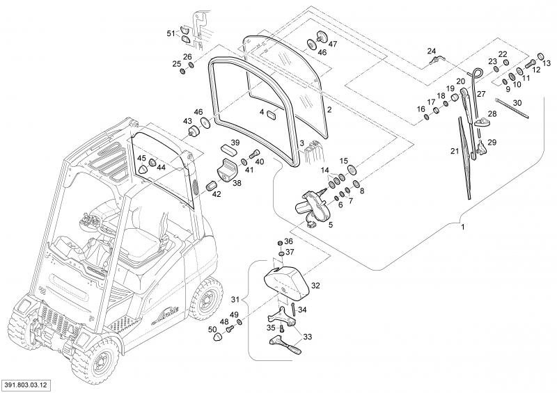 03/13 DRIVERS CAB REAR WINDOW