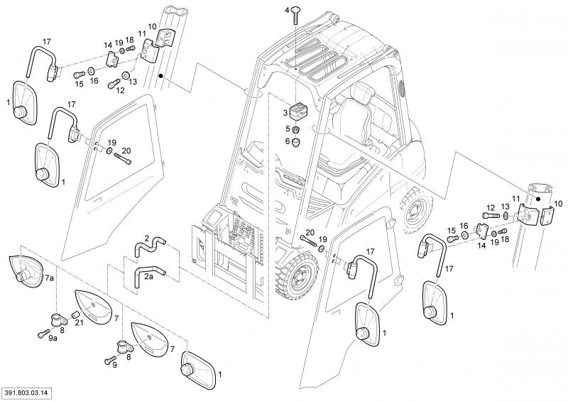 03/15 DRIVERS CAB REAR-VIEW MIRROR