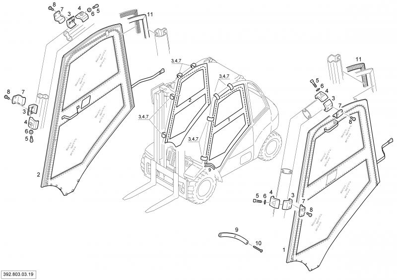 03/22 DRIVERS CAB PLASTIC DOORS