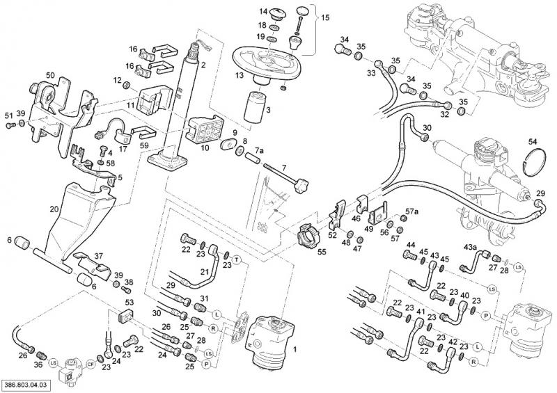 04/03 HYDROSTATIC STEERING WITH LINES