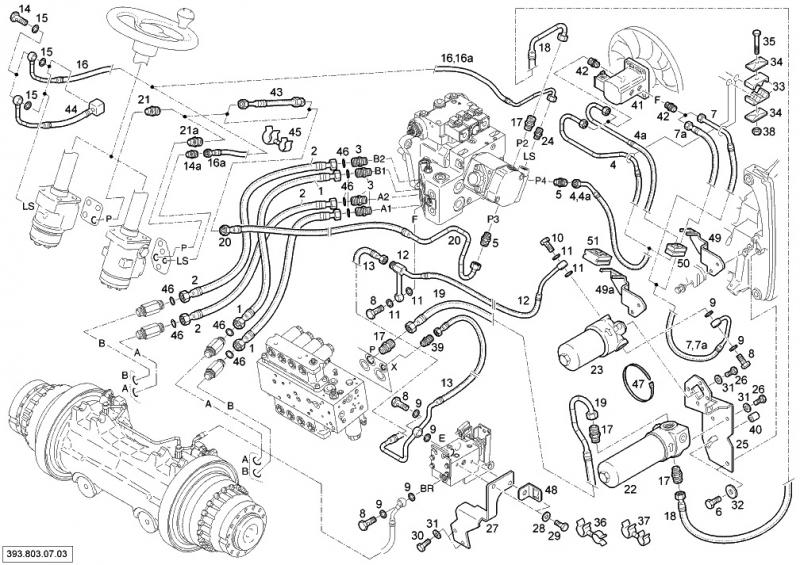 07/03 OIL FILTER AND LINES FOR HYD.