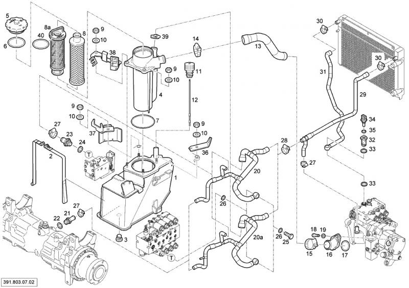 07/04 OIL TANK WITH LINES