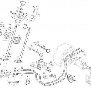 04/01 HYDROSTATIC STEERING WITH LINES =>| H2X393W03941