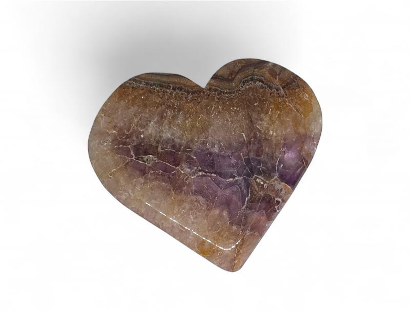Ametiszt-Csipke Achát szív