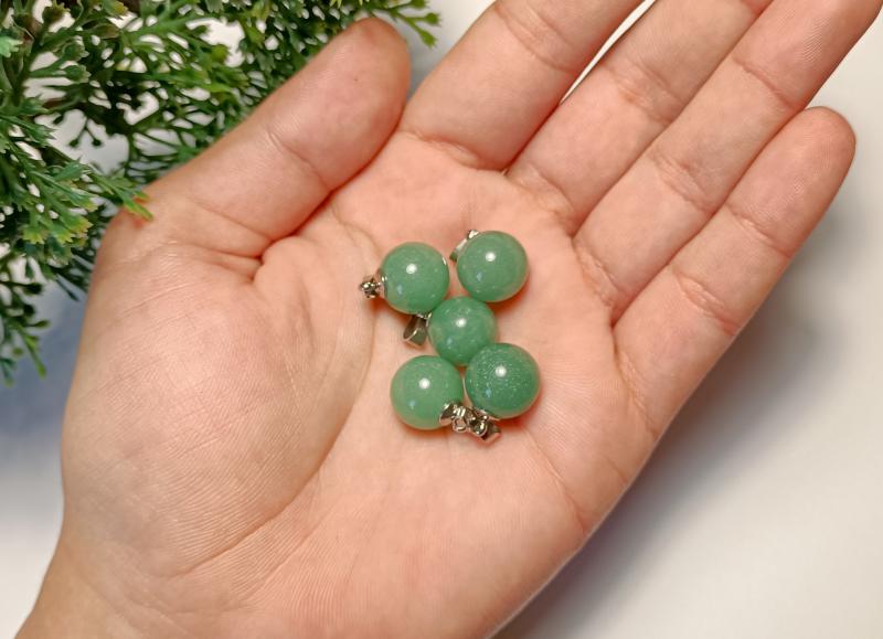 Aventurin golyó medálos nyaklánc