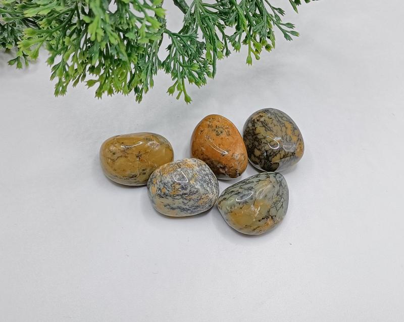 Dendrites sárga opál marokkő