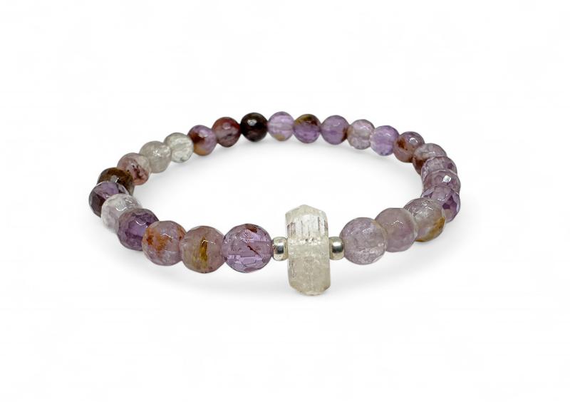 Fazettált Szuper 7-Fenakit karkötő