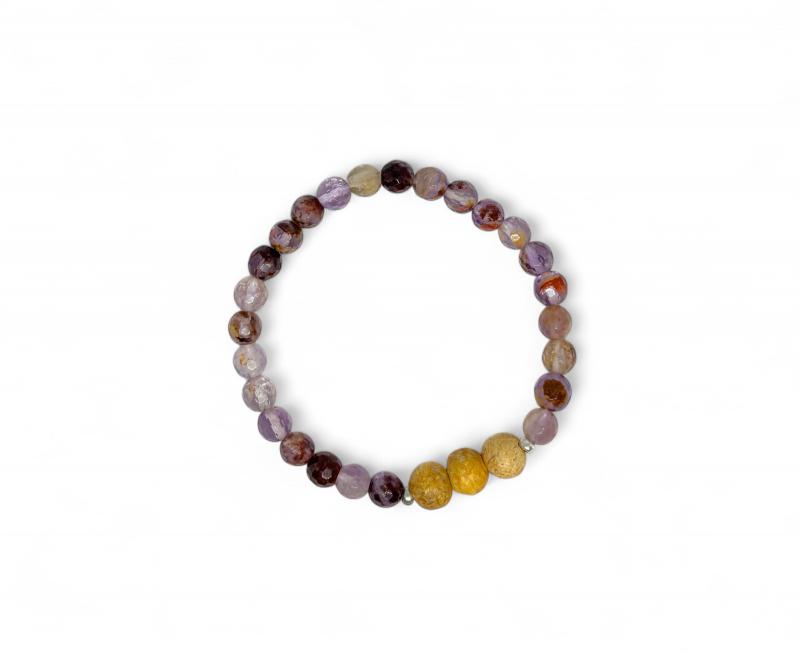 Fazettált Szuper 7-Palo Santo karkötő