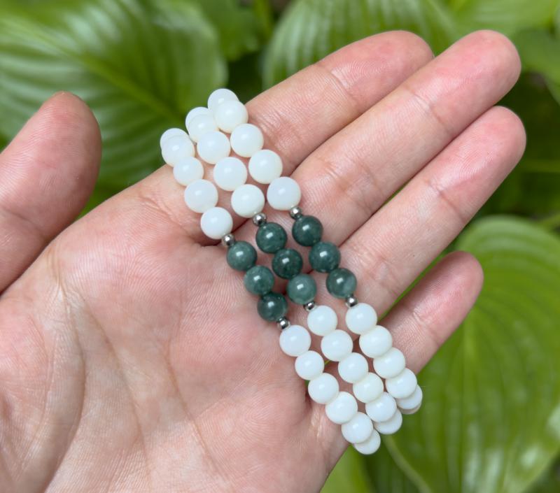 Guatemalai Jáde-Kagylóhéj karkötő
