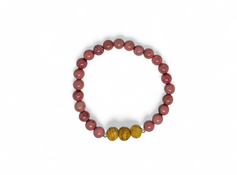 Rodonit-Palo Santo karkötő