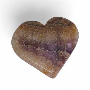Ametiszt-Csipke Achát szív